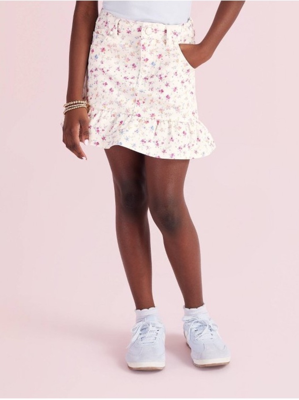 IN-HAND | LoveShackFancy x Target Olivia Sunrise Patchwork Ruffle Denim Skirt